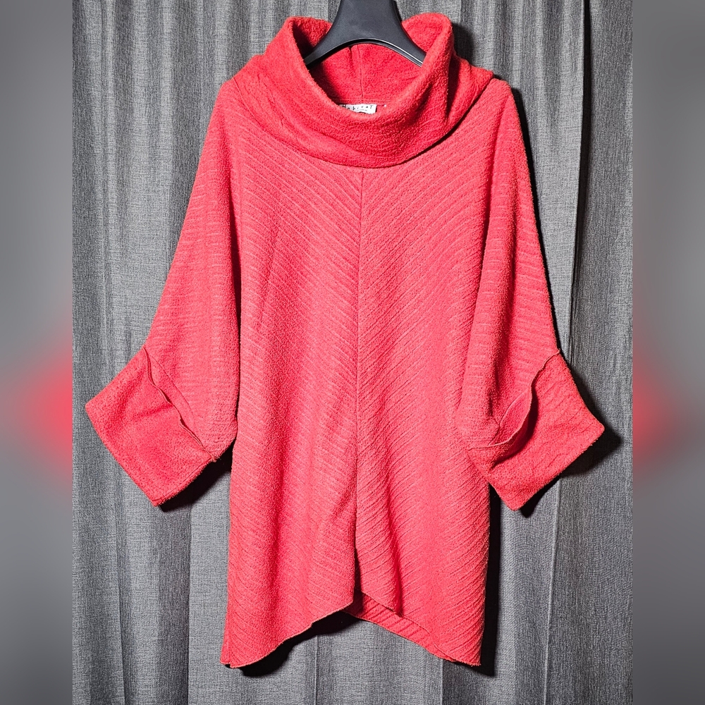 Habitat Clothes To Live In Tunic Sweater size M Orange/Red Color